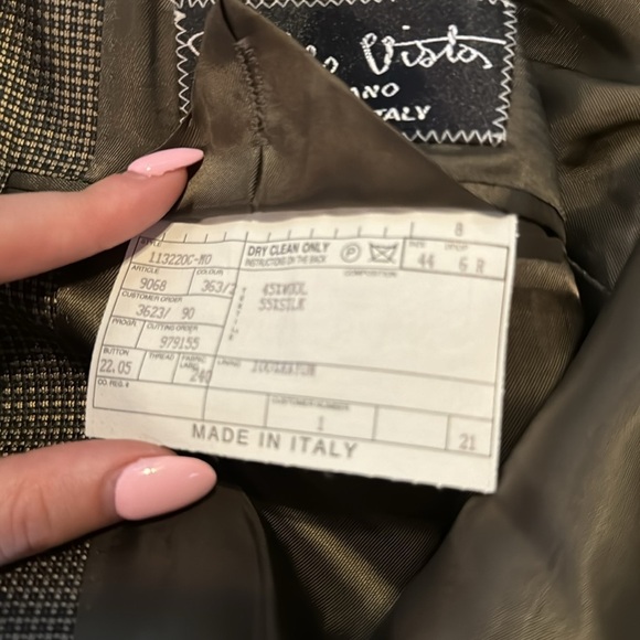 Tessitura Di Quaregna Men’s Suit Jacket Grey Size 44 - Picture 5 of 5